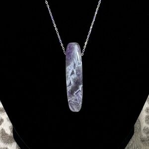 Chevron Amethyst Necklace Dream Crystal Healing Energy Cleansing Protection